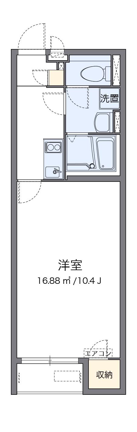 クレイノ木屋(1K/1階)の間取り写真