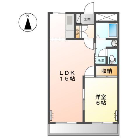カシオペア(1LDK/3階)の間取り写真