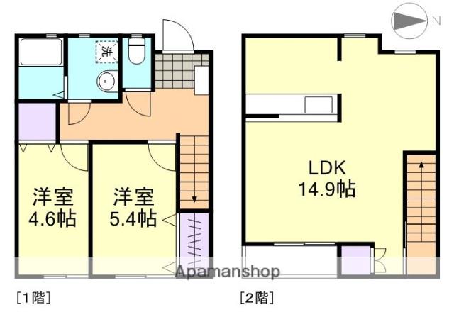ARROWS TOWN片島町(2LDK/1階)の間取り写真