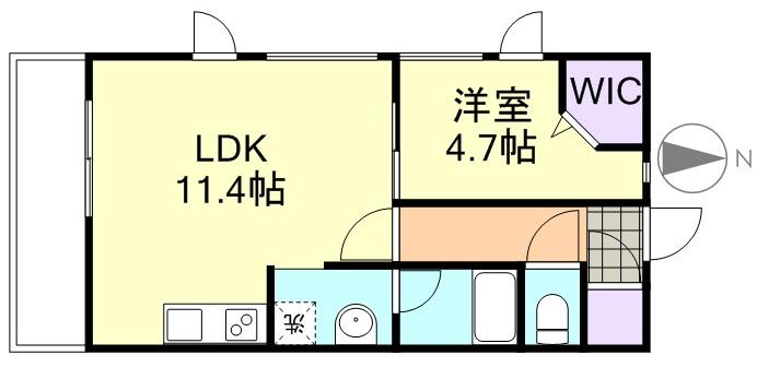 ALTURA(1LDK/6階)の間取り写真