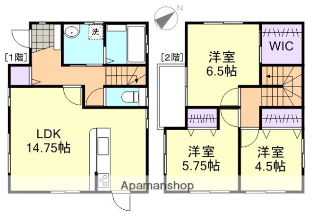 水島臨海鉄道 球場前駅(岡山) 徒歩12分 2階建 築8年(3LDK)の間取り写真
