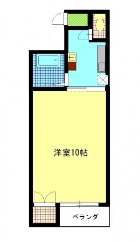 コーポ・キャロット(1K/2階)の間取り写真