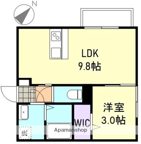 アーブルヴィラージュB棟(1LDK/1階)の間取り写真