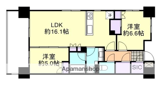 アトラス倉敷ル・サンク(2LDK/2階)の間取り写真