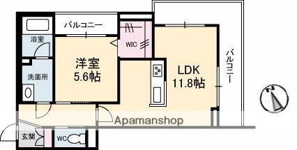 エーデルハオスⅣ(1LDK/3階)の間取り写真