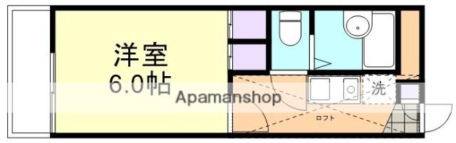 レーベンハイム中庄(1K/1階)の間取り写真