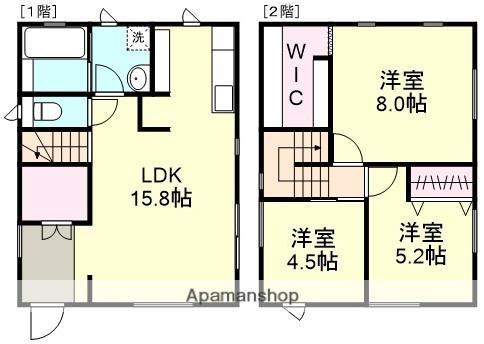 山陽本線 倉敷駅 徒歩25分 2階建 築3年(3LDK)の間取り写真