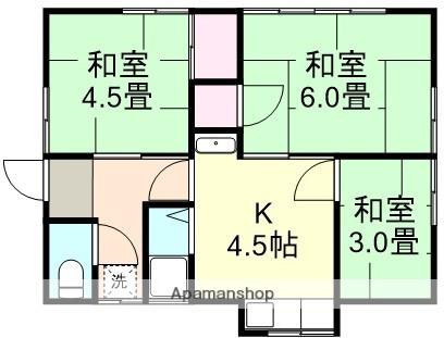 山陽本線 西阿知駅 徒歩29分 1階建 築56年(3K)の間取り写真