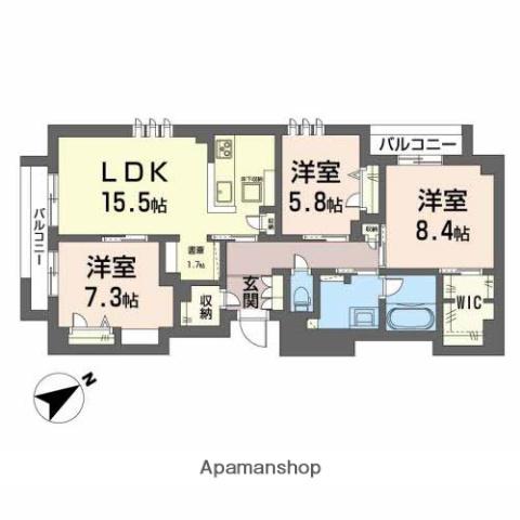 コトーネ(3LDK/1階)の間取り写真