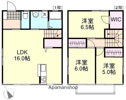水島臨海鉄道 球場前駅(岡山) 徒歩14分 2階建 築13年(3LDK)の間取り写真
