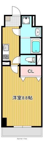 S PLACE BLD(1K/7階)の間取り写真