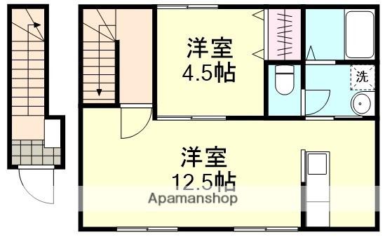 LA・MAISON Ⅰ(1LDK/2階)の間取り写真
