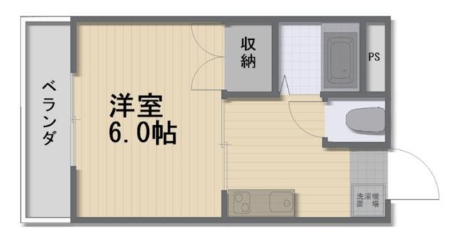 あるふぁⅡ(1K/1階)の間取り写真