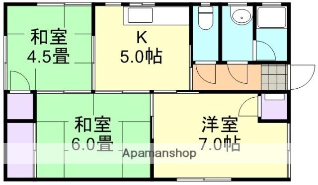 水島臨海鉄道 西富井駅 徒歩17分 1階建 築47年(3K)の間取り写真
