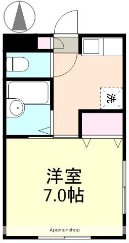 MSD津島東(1K/2階)の間取り写真