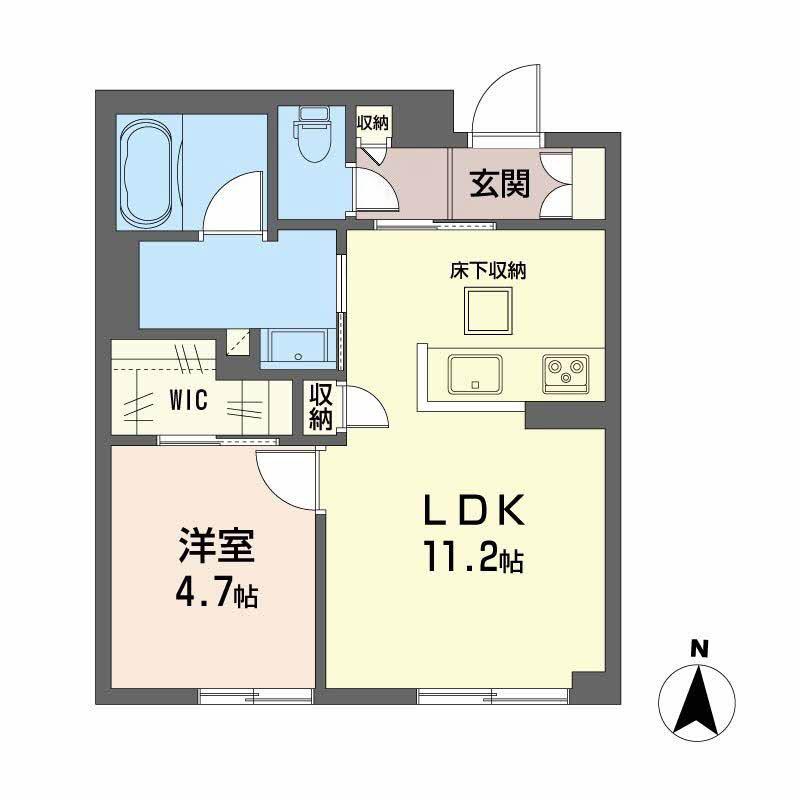 シャーメゾン野田レジデンス(1LDK/1階)の間取り写真