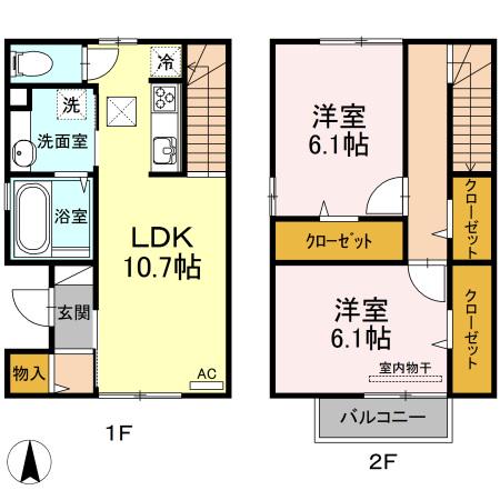 ソラーナ浜ノ茶屋(2LDK)の間取り写真
