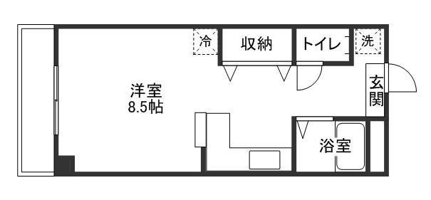 アトリエ(1K/3階)の間取り写真