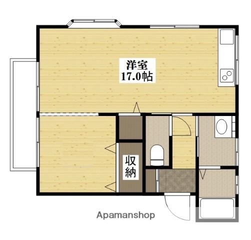 Nコーポ(ワンルーム/1階)の間取り写真