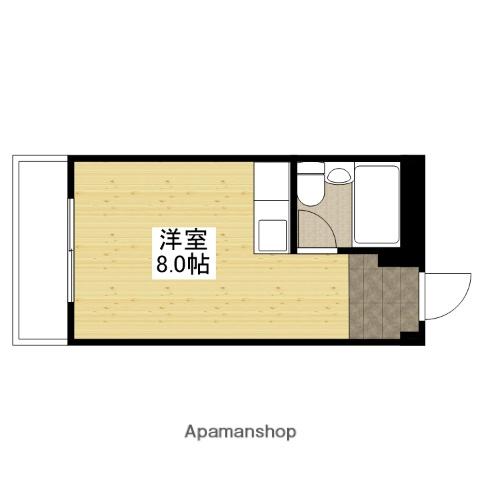 クレシア吉見園(ワンルーム/1階)の間取り写真