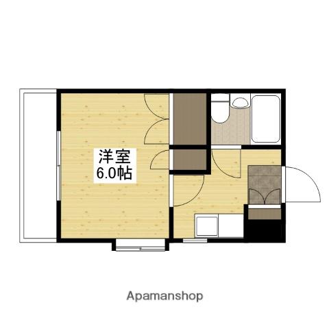 M山肩ビル(1K/4階)の間取り写真