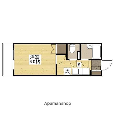 アクアコート楠木(1K/3階)の間取り写真