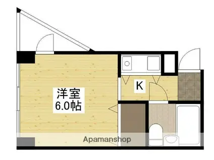 キューブ井口台(ワンルーム/5階)の間取り写真