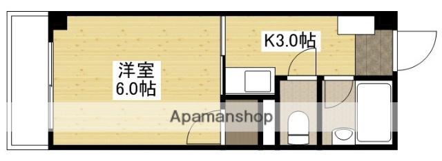 ネオデラサンテ(1K/3階)の間取り写真