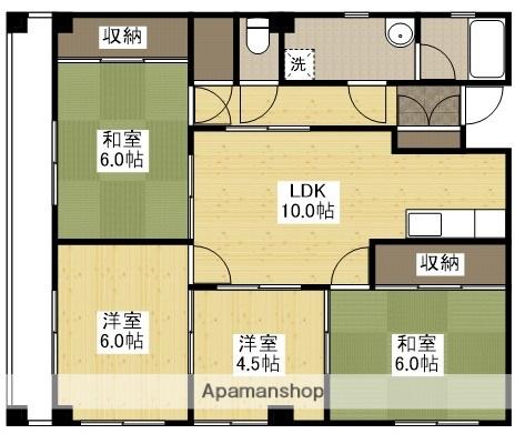 第3コーポ福島(4LDK/3階)の間取り写真