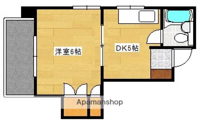 倉本第一ビル(1DK/3階)の間取り写真