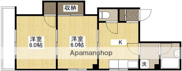 コセビル(2K/2階)の間取り写真