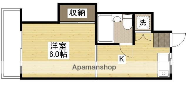 リザハウス西広島(1K/4階)の間取り写真