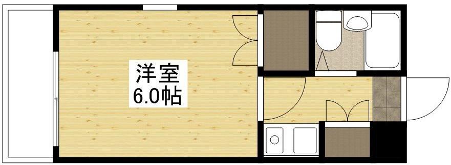 CALM西川口町(1K/3階)の間取り写真