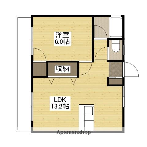 江島マンション(1LDK/3階)の間取り写真