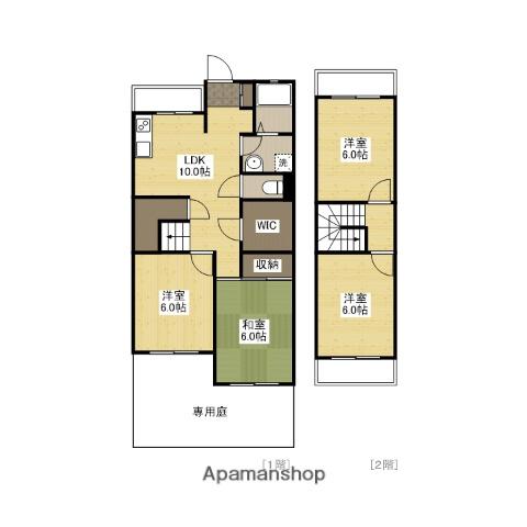 上河内タウンハウス(4LDK)の間取り写真