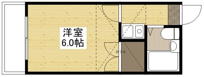 MIYATO(1K/2階)の間取り写真