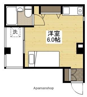 出汐レスト(ワンルーム/3階)の間取り写真