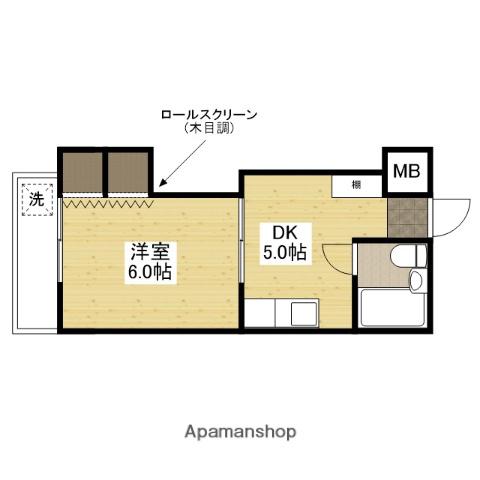 アーバン田部(1DK/1階)の間取り写真