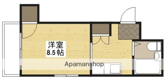 坪井ビル(ワンルーム/3階)の間取り写真