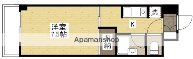 エルプエンテ(1K/5階)の間取り写真