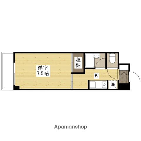エルプエンテ(1K/6階)の間取り写真