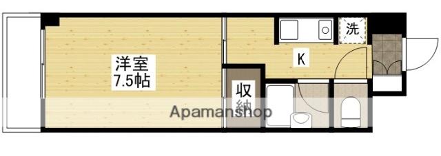 エルプエンテ(1K/3階)の間取り写真