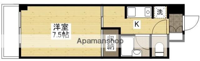 エルプエンテ(1K/3階)の間取り写真