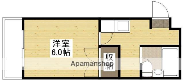 ブルーコート(1K/5階)の間取り写真