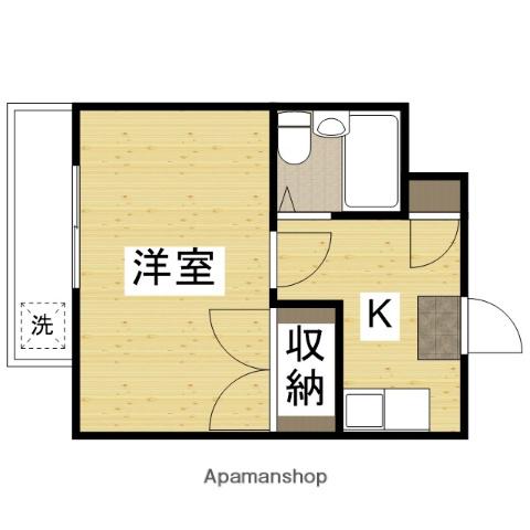 ブルーコート(1K/6階)の間取り写真