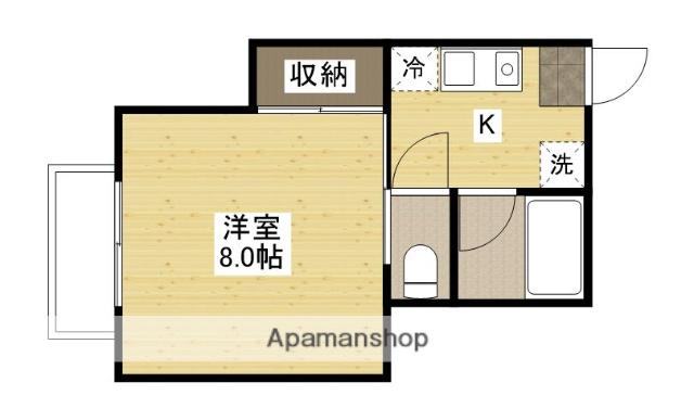 コーポサクラ(1K/2階)の間取り写真