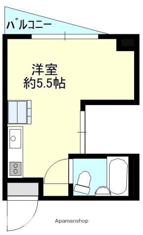 平馬ビル(ワンルーム/3階)の間取り写真