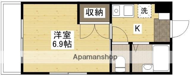 エスポワール牧村(1K/3階)の間取り写真