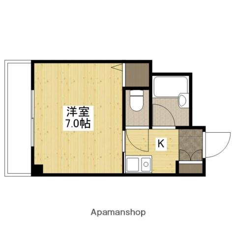 比治山エコテラス(1K/7階)の間取り写真
