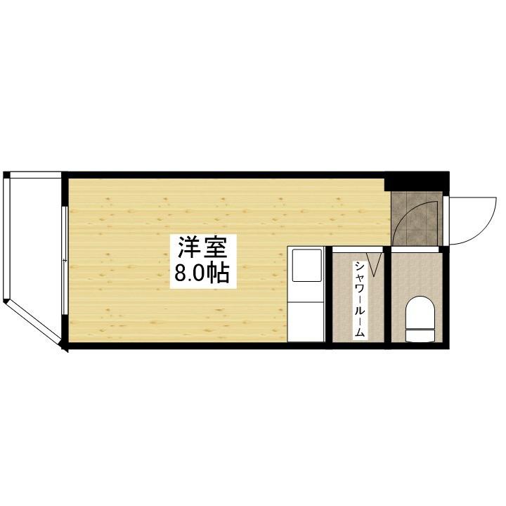 ハイネ大宮(ワンルーム/3階)の間取り写真